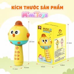 Micro Karaoke Hình Gà Con MimiToys - Loa Bluetooth Tiếng Việt Có Sạc Cho Bé Vui Hát 7