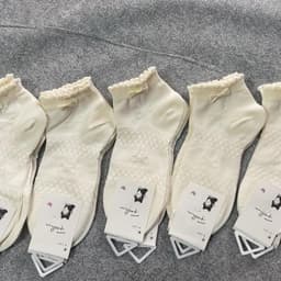 Sét 10 Đôi Tất Nơ Cổ Bèo Siêu Xinh Cho Phụ Nữ Thiết Kế Độc Đáo Phong Cách Thời Trang Màu Trắng Tinh Tế 3