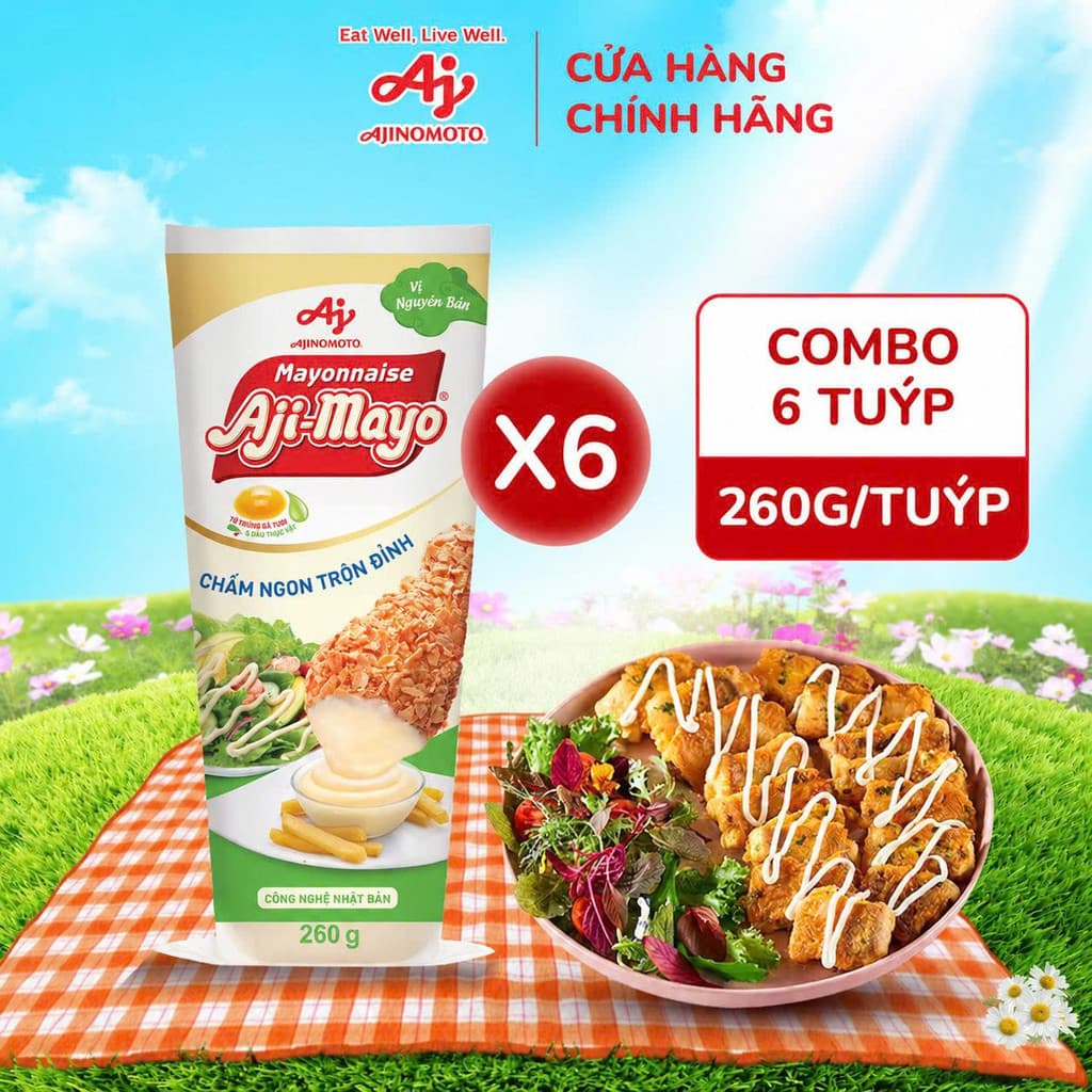 Chính Hãng Full VAT Combo 6 Tuýp Xốt Mayonnaise - Combo 6