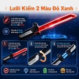 Đồ Chơi Kiếm Phát Sáng LED MimiToys - 2 Kiếm Ghép Thành Kiếm Đôi Siêu Ngầu Cho Bé 7