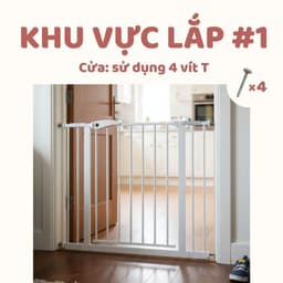 Thanh Chắn Cầu Thang - Thanh Chắn Cửa An Toàn Cho Bé - Không Khoan Đục Tường 2