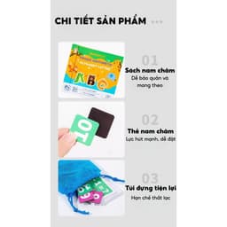 Bộ Sách Nam Châm Học Chữ & Số Cho Bé Từ 3 Tuổi - Ghép Chữ, Tính Toán Tiền Tiểu Học 9