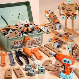 Hộp Kỹ Thuật 144 Chi Tiết Cho Bé – Bộ Đồ Chơi Lắp Ráp DIY Có Máy Khoan Pin, Phát Triển Tư Duy Sáng Tạo Cho Trẻ 3+ 1