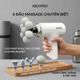 Máy Massage Nexpro Cầm Tay Không Dây Chính Hãng Pin Cao - Bảo Hành 12 Tháng 1