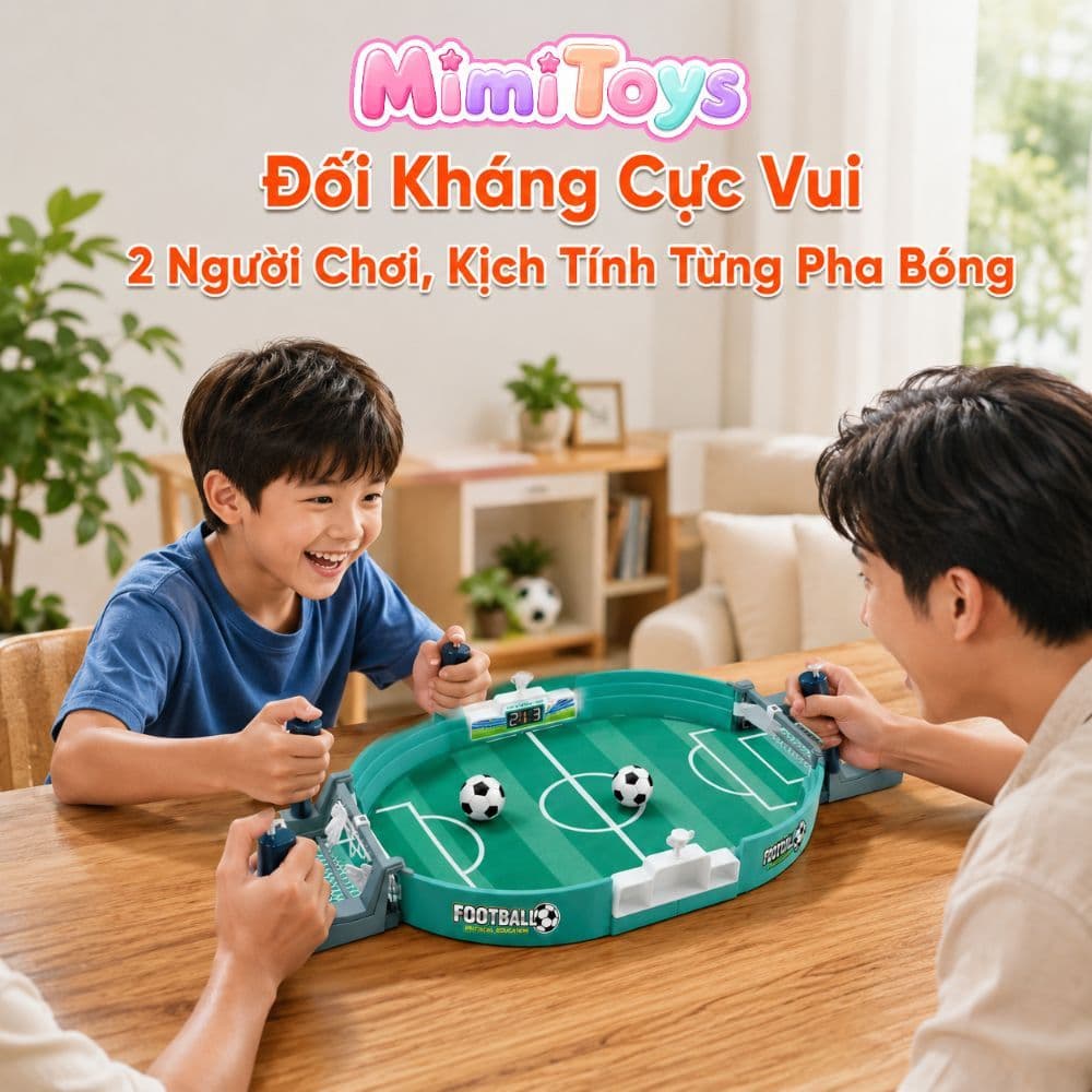 Đồ Chơi Bàn Đá Bóng Mini MimiToys - Trò Chơi Vận Động Rèn Luyện Phản Xạ Cho Bé