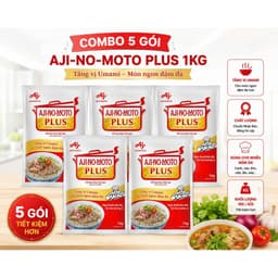 Chính Hãng Full VAT Combo 5 Gói Hỗn Hợp Tăng Vị Bột BỘT NGỌT AJINOMOTO PLUS 1kg Gói - Combo 5 1