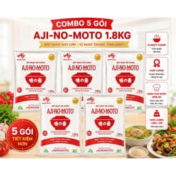 Chính Hãng Full VAT Combo 5 Gói Bột ngọt Ajinomoto 1.8 KG Hạt Lớn - Combo 5 1