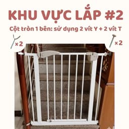 Thanh Chắn Cầu Thang - Thanh Chắn Cửa An Toàn Cho Bé - Không Khoan Đục Tường 8