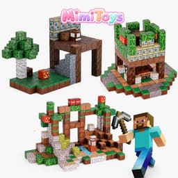 Set 200 Khối Magnacraft Nam Châm Từ Tính MimiToys Tặng Nhân Vật - Đồ Chơi Lắp Ráp Mô Hình 6