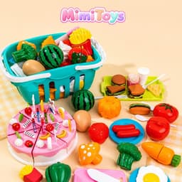 Set Hoa Quả Cắt Ghép MimiToys 30 Chi Tiết - Đồ Chơi Nhà Bếp Nhựa Cao Cấp Cho Bé 2