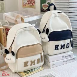 BaLo Kèm Móc Khóa Hình Gấu Cute Cho Bé, Màu Sắc Dễ Thương, Balo đi học, balo đi du lịch miễn phí vận chuyển 5