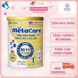 (TRỢ GIÁ) Sữa Bột Nutricare Metacare OPTI 0,1, 2+ 850g - Tiêu Hoá Khoẻ, Tăng Cân Cao Lớn.Date dài 7