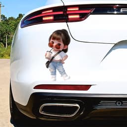 Decal Dán Một nàng công chúa nhỏ đeo kính uống trà sữa dùng để trang trí phòng trong nhà 5