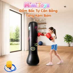 Bộ Đồ Chơi Đấm Bốc Boxing MimiToys Có Bơm Tặng Kèm - Trụ Boxing Vận Động Giải Trí Cho Bé 7