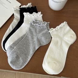 Nữ Tất Mỏng Nhật Bản Hàn Quốc Ren Lưới Màu Trơn Đơn Giản Phù Hợp Với 9