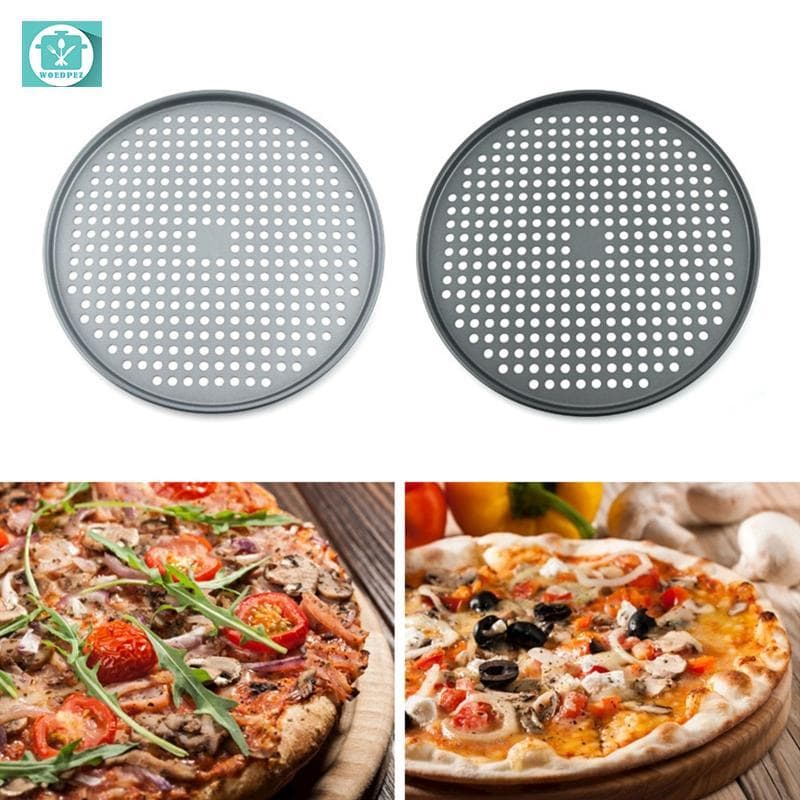 Woedpez Pizza Pan Pizza Đĩa Nướng Bánh Chống Dính Máy Nướng Bánh Chảo Giòn Khay Có Lỗ