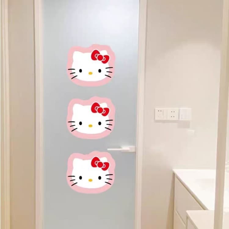 Hellokitty Dán Lối Vào Tủ Trang Trí Dán Hoạt Hình Dễ Thương Hello Kitty Phòng Tắm Tủ Lạnh Chống Thấm Nước