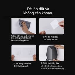 D1-C1-Máy sấy tay tự động thông minh có cảm biến. Máy sấy tay bằng khí nóng dùng cho thương mại.Máy sấy tay trong khách  9