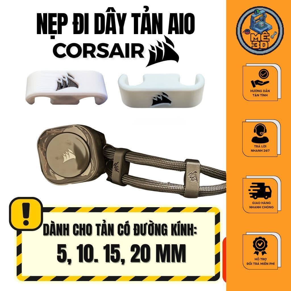 Nẹp Đi Đây Tản Nhiệt Corsair - Đi Dây Gọn Gàng - Mê 3D