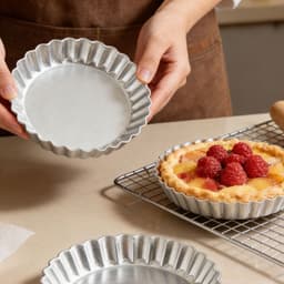 GAOSU Trứng Tart Khuôn, Chảo Nướng Bánh Pizza Chống Dính Nhôm, Máy Nướng Hình Tròn Có Thể Tái Sử Dụng Chịu Nhiệt Quiche Chảo Làm Bánh Ngọt 9