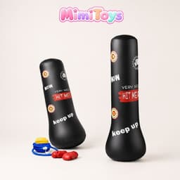 Bộ Đồ Chơi Đấm Bốc Boxing MimiToys Có Bơm Tặng Kèm - Trụ Boxing Vận Động Giải Trí Cho Bé 5