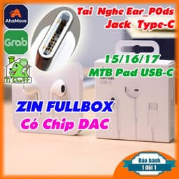 [ZIN-Chip DAC] Tai Nghe Dây Jack USB-C Bass Ấm Siêu Hay Dùng Thay Thế cho iP15/ 16/ iP 17 ProMax MTB Pad chân Type-C 1