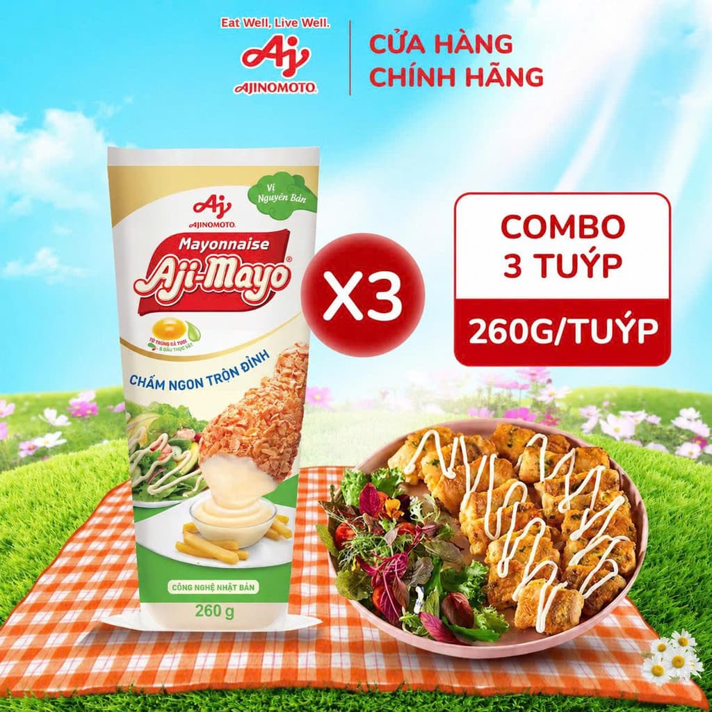 Chính Hãng Full VAT Combo 3 Tuýp Xốt mayonnaise 260gam - Combo 3