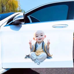 [Hỏa Tốc] Decal Tem Dán Xe Ô Tô Hình Chú Tiểu Dễ Thương - Decal Xe Đẹp Thiết Kế In Theo Yêu Cầu 8