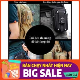 Túi đeo hông thắt lưng đựng dụng cụ, điện thoại đồ nhỏ gọn vải bố siêu bền 7