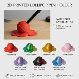 In 3D Nóng Chảy Lollipop Bút Sáng Tạo Nghệ Thuật Hiện Đại Trang Trí Máy Tính Để Bàn Văn Phòng Nhà Giải Nén Trang Trí Bảo Vệ Môi Trường PLA 4