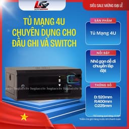 Tủ Rack 4U 6U  lăp ghép tủ treo tường  sơn tĩnh điện, Ổ cắm điện 6 lỗ cho tủ 19inch (PDU) 1