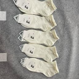 Sét 10 Đôi Tất Nơ Cổ Bèo Siêu Xinh Cho Phụ Nữ Thiết Kế Độc Đáo Phong Cách Thời Trang Màu Trắng Tinh Tế 2