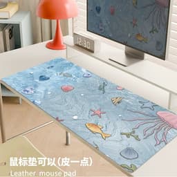 thảm da trải bàn làm việc cỡ lớn chủ đề đại dương thảm lót chuột học tập bảo vệ mắt lót bàn phím máy tính chống nước decor 1
