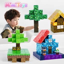 Set 200 Khối Magnacraft Nam Châm Từ Tính MimiToys Tặng Nhân Vật - Đồ Chơi Lắp Ráp Mô Hình 7