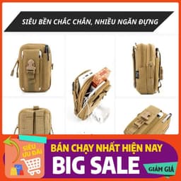 Túi đeo hông thắt lưng đựng dụng cụ, điện thoại đồ nhỏ gọn vải bố siêu bền 5