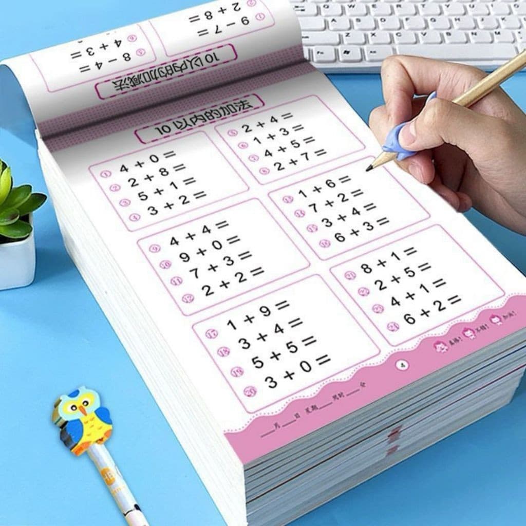 ✅Sách Toán Mầm Non 5-6 Tuổi – Học Cộng Trừ, Luyện Tập Phạm Vi 10-20-50-100-Bé Sẵn Sàng Vào Lớp 1