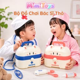 Vali Bác Sĩ Hình Thỏ MimiToys 36 Chi Tiết - Đồ Chơi Nhập Vai Khám Bệnh Cho Bé 2