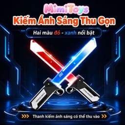 Đồ Chơi Kiếm Phát Sáng LED MimiToys - 2 Kiếm Ghép Thành Kiếm Đôi Siêu Ngầu Cho Bé 6