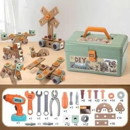 Hộp Kỹ Thuật 144 Chi Tiết Cho Bé – Bộ Đồ Chơi Lắp Ráp DIY Có Máy Khoan Pin, Phát Triển Tư Duy Sáng Tạo Cho Trẻ 3+ 2