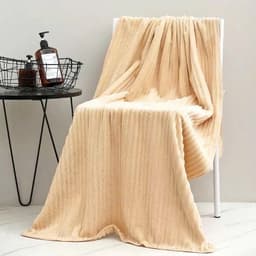 Khăn Tắm Lông Cừu Cao Cấp Lớn, Thấm Nước Tốt, Mềm Mịn, Không Rụng Lông - Giải Pháp Lý Tưởng Cho Bạn!(giadungtranlinh) 3