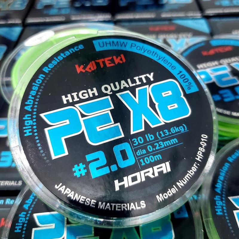 Dây dù HORAI X8 dài 100m, dây câu lure sợi dây mượt chịu mài mòn tốt