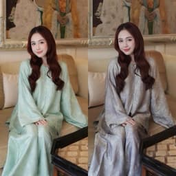 ( CÓ BIGSIZE ) Set Gấm Pháp Phục Nút Ngọc Cổ Tròn Mềm Mại 45-90kg 1
