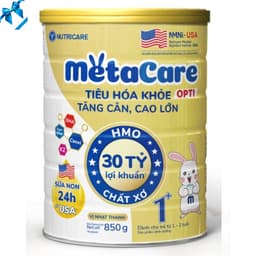 MẪU MỚI, DATE MỚI, Sữa bột Nutricare Metacare opti tiêu hóa/đề kháng số 0/1/2 800g phát triển toàn diện. 5