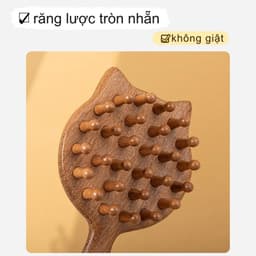 Lược Gỗ Đàn Hương Massage Đầu - Gỡ Rối, Chống Rụng Tóc, Giảm Đứt Gãy, Đệm Khí Đa Năng, Giúp Tóc Khỏe & Ngủ Ngon 7