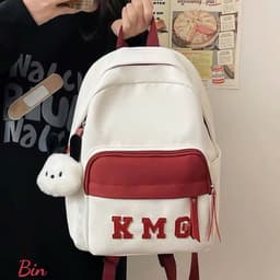 BaLo Kèm Móc Khóa Hình Gấu Cute Cho Bé, Màu Sắc Dễ Thương, Balo đi học, balo đi du lịch miễn phí vận chuyển 7