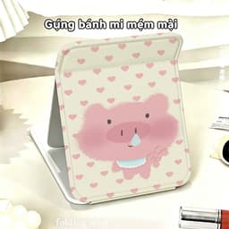 Heo con buồn trái tim, gương trang điểm gấp chất liệu bền đẹp, kiểu dáng thời trang  9