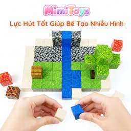 Set 200 Khối Magnacraft Nam Châm Từ Tính MimiToys Tặng Nhân Vật - Đồ Chơi Lắp Ráp Mô Hình 4