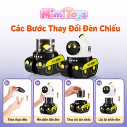 Robot Đèn Chiếu Sao MimiToys Có Bluetooth - Đèn Ngủ Phát Nhạc Lung Linh Cho Bé 8