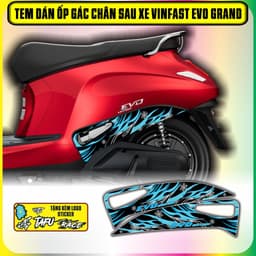 Tem dán xe evo grand tem dán gác chân sau evo tem nhựa nhám 7