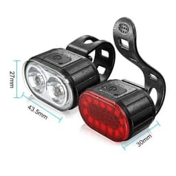 Bộ đèn hậu xe đạp MUVAKO, Đèn pha LED siêu sáng có thể sạc lại có hậu, độ sáng cao có thể sạc lại Di động Đèn sạc siêu sáng Đi đêm 2